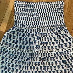 Perry Walker Skirt/Top Blue and White Patterned